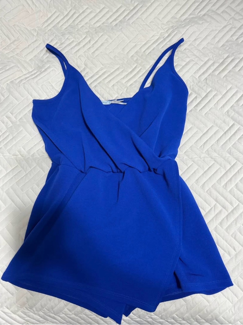Urban outfitters Y2K Kimchi blue Cobalt Blue V-Neck romper